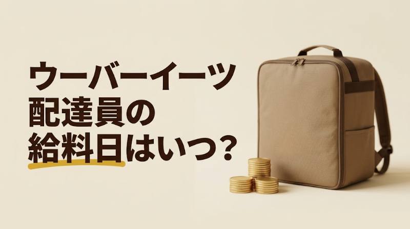 【Uber Eats配達員の給料日はいつ？】月曜締め→火〜水曜に振込｜配達した曜日別の入金日と出前館(月2回)との比較 - FEATURED