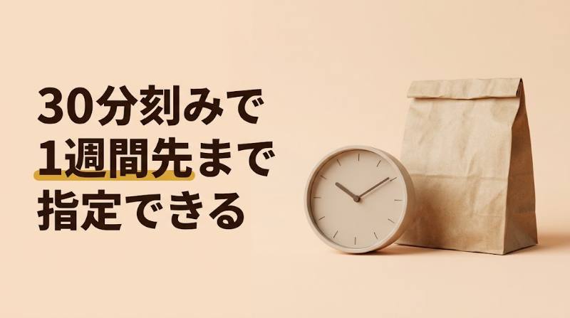 【Uber Eats(ウーバーイーツ)は予約注文できる?】30分刻みで1週間先まで日時指定OK|PayPayが使えない点に注意 - H2-01