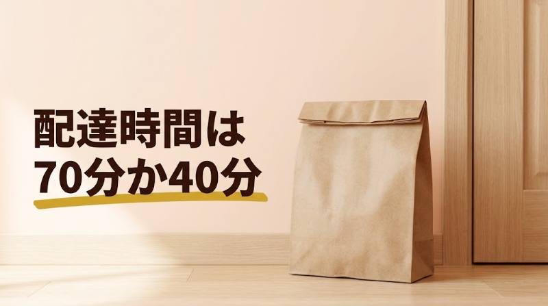 【OniGO(オニゴー)は何分で届く？】通常配送は最短70分・即配オプション(+220円)で最短40分｜急ぐときの使い分け - H2-03