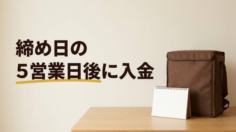 【出前館の報酬カレンダー】配達員の支払日は15日・月末締めの5営業日後|2026年10月〜2027年3月の入金日一覧と年末年始のずれ - H2-03